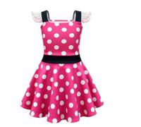 Lito Angels Costume Topo per Bambina, a Pois, Rosa Caldo, 10-11 Anni 146