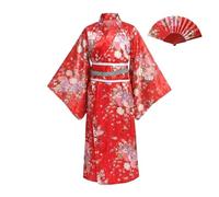 Lito Angels Kimono giapponese per bambine, vestito Yukata con cintura obi e tunica lunga per la Giornata mondiale del libro e Halloween