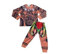 Lito Angels Maui Costume Oceania per Bambino, Felpe Maglie a Manica Lunga e Pantaloni, Taglia 5-6 Anni