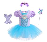 Lito Angels Principessa Sirena Tutu Ballerina Costume per Bambina con Accessori, Vestito dal Balletto Danza Classica, Taglia 2-3 anni (Etichetta in Tessuto 100)