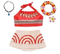 Lito Angels Tankini Costume da Bagno Principessa Vaiana 2 Pezzi per Bambina Taglia, 6-7 Anni