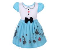 Lito Angels Vestito Costume Alice nel paese delle Meraviglie per Bambina Taglia 5-6 Anni B