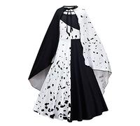 Lito Angels Vestito Costume Crudelia Demon con Mantello per Bambina, Taglia 12-13 anni, Bianco e Nero, A