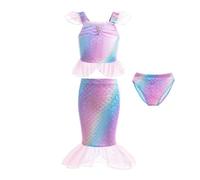 Lito Angels Vestito Costume da Bagno Tankini Due Pezzi Principessa Sirena con Gonna per Bambina Taglia 8-9 Anni