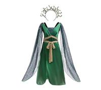Lito Angels Vestito Costume da Medusa Antica Greca Mitologia con Cerchietto Serpenti per Bambina per Carnevale, 5-6 anni, Verde