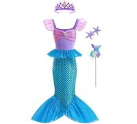 Lito Angels Vestito Costume da per Bambina Corona, Viola Blue, 3-4 Anni 104