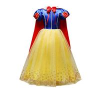 Lito Angels Vestito Costume da Principessa Biancaneve con Mantello per Bambina, Taglia 9-10 Anni