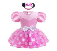Lito Angels Vestito Costume da Principessa Minnie Body Tutina con Fascia per Bimba Taglia 18-24 mesi