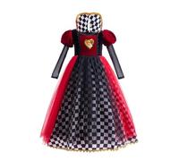 Lito Angels Vestito Costume da Regina di Cuori da Alice nel paese delle meraviglie per Bambina per Carnevale, 12-13 Anni, Rosso Nero (160)