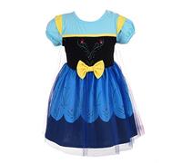 Lito Angels Vestito Costume da Regno di Ghiaccio Principessa Anna con Mantello per Bambina Taglia 2-3 Anni, Manica Corta A