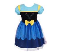 Lito Angels Vestito Costume da Regno di Ghiaccio Principessa Anna con Mantello per Bambina Taglia 5-6 Anni, Manica Corta A
