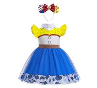 Lito Angels Vestito Costume de Jessie con Cerchietto per Capelli per Bambina Taglia 18-24 Mesi, Blu