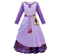 Lito Angels Vestito Costume Principessa Asha Stella Abito da Festa Carnevale per Bambina Taglia 10-11 anni, Viola (Etichetta in Tessuto 150)