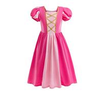 Lito Angels Vestito Costume Principessa Aurora Bella Addormentata per Bambina Taglia 4-5 anni, Manica Corta, Rosa caldo (Etichetta in Tessuto 110)