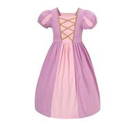 Lito Angels Vestito Costume Principessa Rapunzel per Bambina, Taglia 7-8 anni, Manica Corta (Etichetta in Tessuto 130)