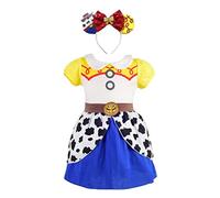 Lito Angels Vestito da Cowgirl Costume Casual Estivo con Cerchietto per Capelli per Bambina, Taglia 18-24 mesi (Etichetta in Tessuto 90)