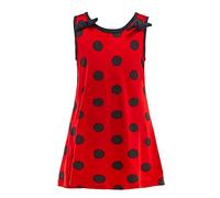 Lito Angels Vestito da Ladybug Coccinella per Bambina, Camicia da Notte Pigiama in Nera a Pois, Taglia 4-5 anni, Senza maniche