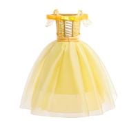 Lito Angels Vestito da Principessa Belle Costume la Bella e la Bestia per Bambina Taglia 10-11 Anni, Giallo 068