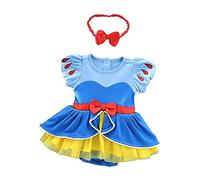 Lito Angels Vestito da Principessa Biancaneve Pagliaccetto per Bimba Bambina, Bebè Body Tutina con Fascia, Taglia 12-18 Mesi