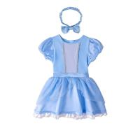 Lito Angels Vestito da Principessa Cenerentola Pagliaccetto per Bimba Bambina, Bebè Body Tutina con Fascia, Taglia 6-9 Mesi