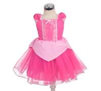 Lito Angels Vestito da Principessa Estivo, Costume Aurora Bella Addormentata per Bambina, Taglia 6-7 anni, Rosa Caldo