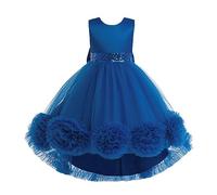 Lito Angels Vestito Damigella Abito da Festa Cerimonia Elegante per Bambina Taglia 2-3 Anni, Blu Reale (Etichetta in Tessuto 100)