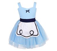 Lito Angels Vestito di Tulle Alice nel Paese delle Meraviglie Costume per Bambina, Taglia 4-5 Anni, Blu