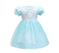 Lito Angels Vestito Principessa Elsa Costume Casual Regno di Ghiaccio per Bambina, Taglia 18-24 mesi, Blu