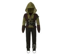 Lito Angels Vestito Travestimento Costume da Eroe Robin Hood con Guanti e Copri Stivali per Bambino Taglia 10-11 anni, Verde