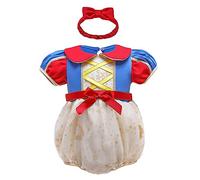 Lito Angels Vestito Tutina Principessa Biancaneve con Fascia per Bimba Taglia 3-6 Mesi (Etichetta in Tessuto 60)