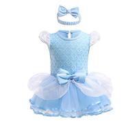 Lito Angels Vestito Tutina Principessa Cenerentola con Fascia per Bimba Taglia 18-24 Mesi, Blu