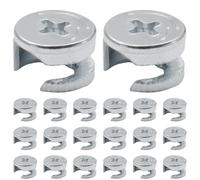 Litoexpe 15 dadi di bloccaggio a camma da 9,5 mm, 10 pezzi, dadi di bloccaggio per mobili, cassetti, armadi, cassettiere