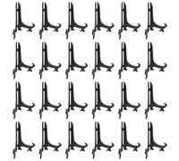 Litoexpe 24 cavalletti in plastica nera da 7,6 cm, supporto per cornici per foto, espositori in acrilico, espositore per carte da baseball
