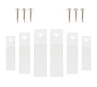 Litoexpe 30 fermaporta in plastica antiscivolo con viti, in PVC trasparente, per cassettiera, cassettiera, per mobili, cassettiera, fondo, strumento di ricambio, 5,1 x 1,6 x 0,2 cm