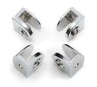 Litoexpe 4 supporti regolabili per mensole in vetro senza cornice, resistenti e rettangolari, con viti per montaggio a parete, 5 mm - 8 mm