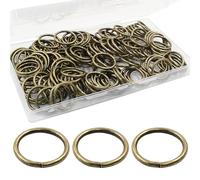 Litoexpe Anelli aperti da 20 mm, 150 pezzi, con scatola, spessore 2 mm, connettori per collane, bracciali e gioielli (bronzo)