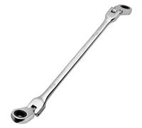 Litoexpe Chiave a cricchetto con testa flessibile extra lunga da 10-11 mm, chiave metrica a doppia scatola per meccanici, appassionati di fai da te