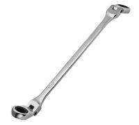 Litoexpe Chiave a cricchetto con testa flessibile extra lunga da 12-13 mm, chiave metrica a doppia scatola per meccanici, appassionati di fai da te