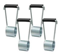 Litoexpe Chiudiporta universale a molla a farfalla con paraurti in gomma, chiusura automatica, si adatta alla maggior parte dei perni delle cerniere di testa, confezione da 2