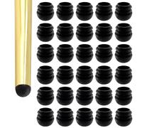 Litoexpe Spina rotonda in plastica da 1 pollice, 30 pezzi tappi terminali per tubi neri per mobili piedini per sedie da tavolo in metallo, 25 mm