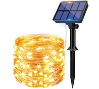 litogo [1 Pacchi Catena Luminosa Esterno Solare, 12m 120 LED Luci Solari Esterno 8 Modalità Impermeabili Filo di Rame Luci Lucine da Esterno per Giardino, Natale, Patio, Cancello, Matrimonio, Festa