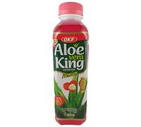 Litschi - Bevanda all'aloe vera King, confezione da 20 (20 x 500 ml), con confezione da 5