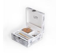 LITT Stash Box - Smoking Accessories Storage 3 Compartment Handcrafted Organizer | Lifestyle Accessory (Distressed)