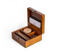LITT Stash Box - Smoking Accessories Storage 3 Compartment Handcrafted Organizer | Lifestyle Accessory (Natural)