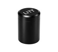 LITT Stash Storage Metal Tub - Twin Pack (9 & 6.5 cm), Airtight Aluminium Storage Jar, Shatterproof, Refillable Container. Travel Accessories (6.5cm, Black)