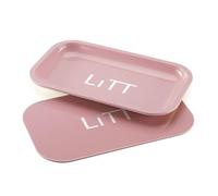 Litt Stash - Vassoio in metallo con coperchio magnetico, modo intelligente per rotolare sicuro nel vassoio portaoggetti, per tenere nascosti i tuoi accessori (rosa grande)
