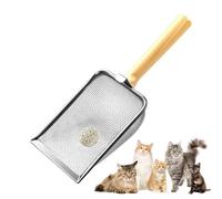 Litter Box Scooper, Litter Scooper, Comfortable Grip Poop Sifting Tool Stainless Steel Shovel For Multi-Cat Household Coop Cage Small Animal Chicken