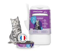 Litter Genie - Official Litter Locker - Pattumiera per lettiera per gatti a prova di odore, facile da pulire, con paletta inclusa e 1 ricarica XL (3 mesi). Compatta e facile da usare.