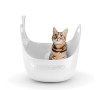 Litter Locker - Contenitore per lettiera Litter Box con paletta per lettiera, colore: Bianco