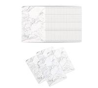 Litthing 100Pcs Display per Orecchini + 200Pcs Sacchetti Autosigillanti, Carta Kraft Preforati Scheda Orecchino per Display con Buste Autoadesive per Orecchini Borchie Collane (Marmo)